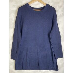 St. John Basics Women's Sz M Long Sleeve Lightweight Crew Sweater Navy  Santana